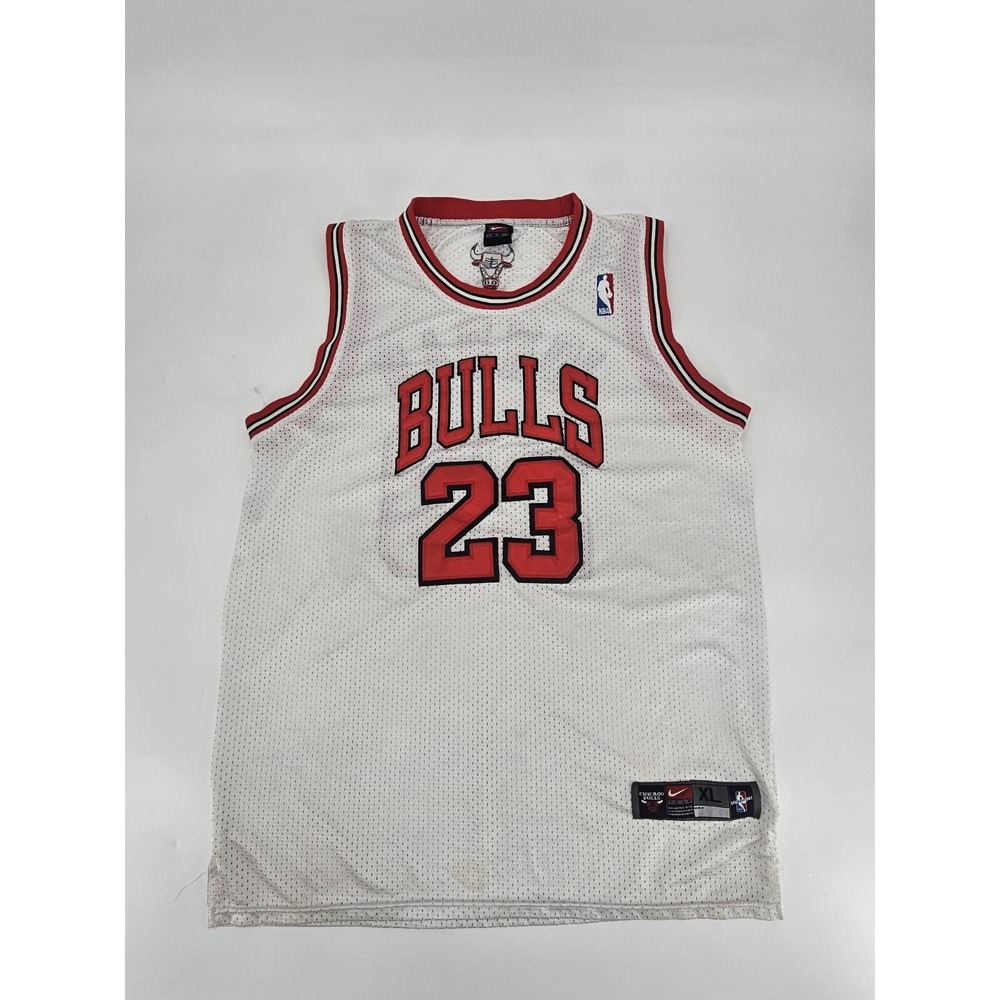 Nike NBA Authentics Michael Jordan Chicago Bulls Jersey - White Sz. 52 (XL) 3EG